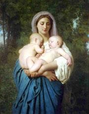 La Charité 1859 réalisme William Adolphe Bouguereau Peinture à l'huile